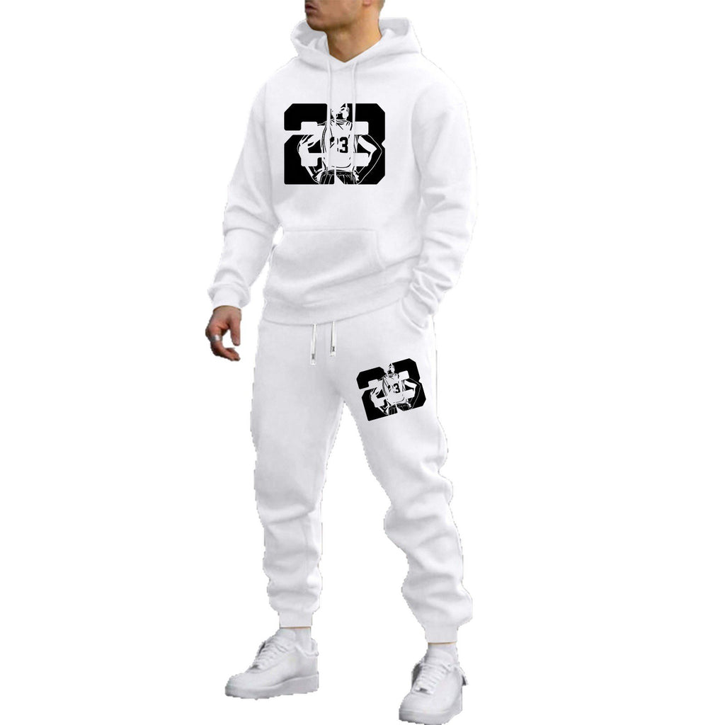 Men's Letter Print Hoodie and Pants Set
