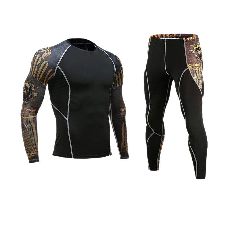 Printed Long Sleeve Fitness Bodysuit