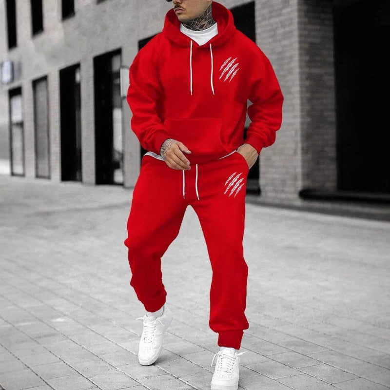 Men's Letter Print Hoodie and Pants Set