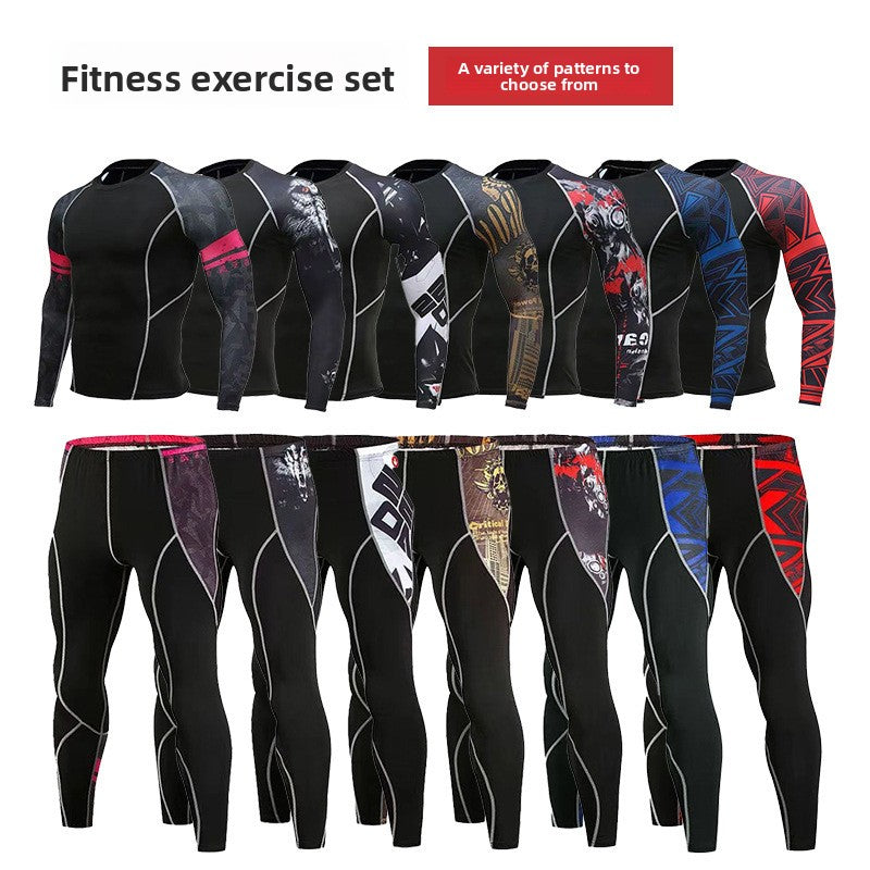 Printed Long Sleeve Fitness Bodysuit