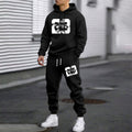 Men's Letter Print Hoodie and Pants Set
