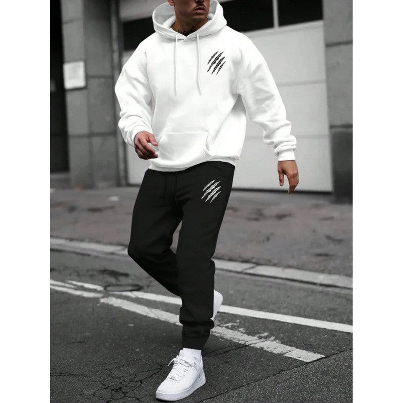 Men's Letter Print Hoodie and Pants Set