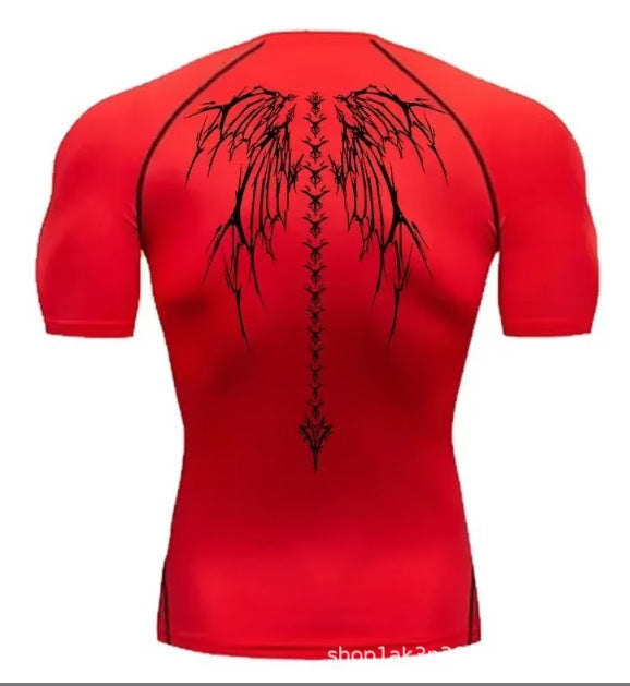 Men's Anime Graphic Fitness T-Shirt